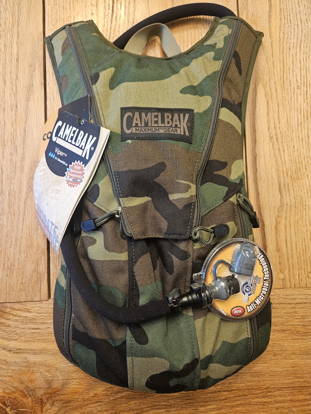 NWT CamelBak Camouflage Hydration Pack - Green/Brown